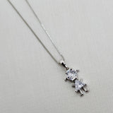 Beloved Girl Necklace - White Rhodium Filled