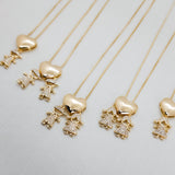 Custom Heart Kids Necklace - 18k Gold Filled
