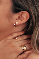 Zirconia Small Flower Earrings - 18k Gold Filled