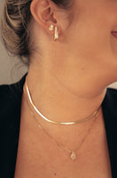 3mm Snake Flat Choker Necklace- 18k Gold Filled