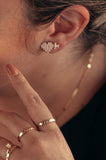 Timeless Zirconia Heart Earrings - 18k Gold Filled