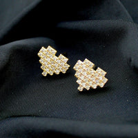 Timeless Zirconia Heart Earrings - 18k Gold Filled