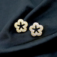 Zirconia Clover Earrings - 18k Gold Filled