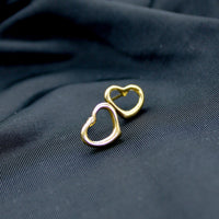 Line Heart Earrings - 18k Gold Filled
