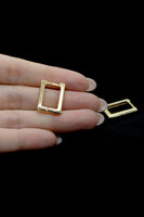 Square Hoop Earrings - 18k Gold Filled