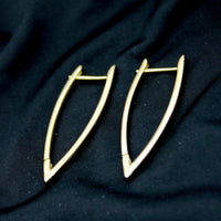 Large V Hoop Earrings - 18k Gold Filled