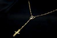 Rosary Long Necklace - 18k Gold Filled