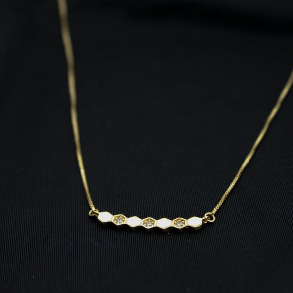 Zirconia Details Delicate Necklace - 18k Gold Filled