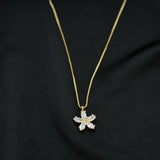 Zirconia Flower Necklace - 18k Gold Filled
