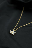 Zirconia Flower Necklace - 18k Gold Filled