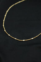 Heart Delicate Chain Choker Necklace - 18k Gold Filled
