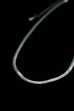3mm Snake Flat Choker Necklace- White Rhodium Filled