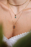 Multicolor Zirconia Girl Necklace - 18k Gold Filled