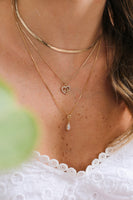 Pearl Drop Necklace - 18k Gold Filled