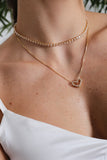 Cubic Zirconia Beloved Heart Necklace - 18k Gold Filled
