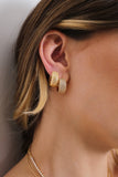Cubic Zirconia Style Hoop Earrings - 18k Gold Filled