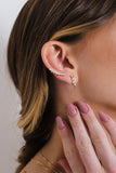 Cubic Zirconia 3 Arrow Earrings - 18k Gold Filled