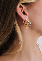 Large Style Circle Hoop Earrings - 18k Gold Filled