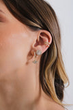 Evil Eye Pendant Hoop Earrings - 18k Gold Filled