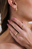 Love Hoop Earrings - 18k Gold Filled