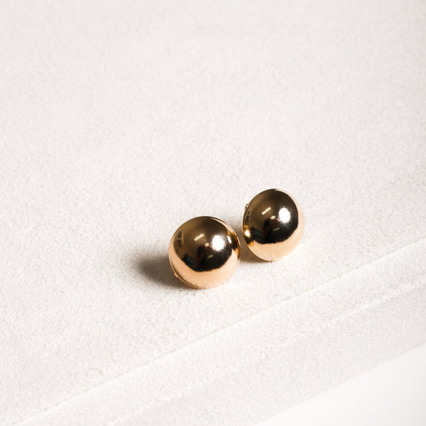 Style Large Half Ball Earrings - 18K Gold Filled