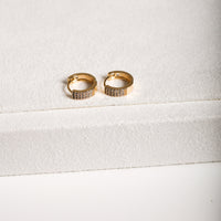 Cubic Zirconia Beloved Hoop Earrings - 18k Gold Filled