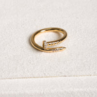 Cubic Zirconia Juste Un Clou Ring - 18k Gold Filled