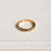 Cubic Zirconia Twist Ring - 18k Gold Filled
