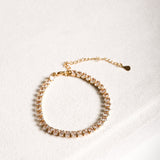 Drop Zirconia Riviera Bracelet - 18k Gold Filled