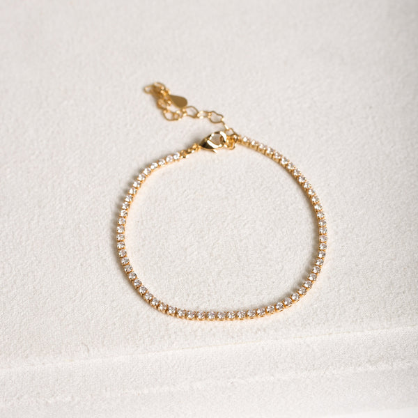 Delicate Riviera Bracelet- 18k Gold Filled