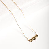3 Delicates Hearts Necklace - 18k Gold Filled