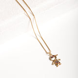 Multicolor Zirconia Boy Necklace - 18k Gold Filled