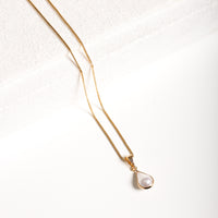 Pearl Drop Necklace - 18k Gold Filled