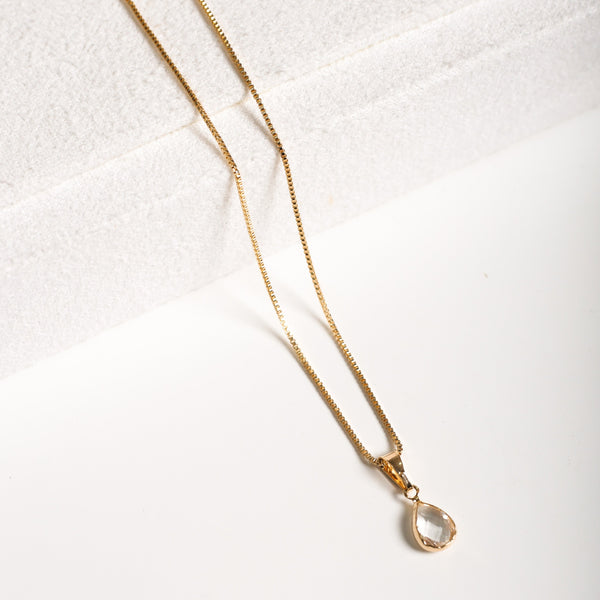 Light Drop Spot Necklace - 18k Gold Filled