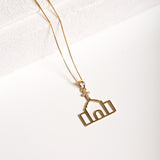 Church Line with Zirconia Necklace - 18k Gold Filled