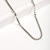 Style Choker Necklace - White Rhodium Filled