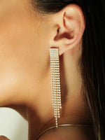 Unique Clear Fringe Earrings - 18k Gold Filled