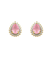 Light Pink Crystal Fusion Drop Earring - 18k Gold Filled