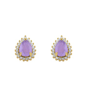 Lilac Amethyst Crystal Fusion Drop Earrings - 18k Gold Filled