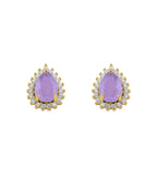 Lilac Amethyst Crystal Fusion Drop Earrings - 18k Gold Filled