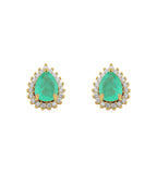 Emerald Green Crystal Fusion Drop Earring - 18k Gold Filled