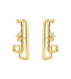 Ear Hook with 2 Lines Earrings - 18k Gold Filled
