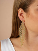 Lux Clear Fringe Earrings - 18k Gold Filled
