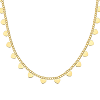 Heart Plate Choker Necklace- 18k Gold Filled