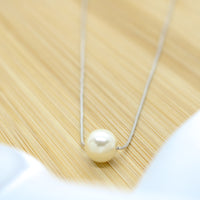Pearl Necklace - White Rhodium Filled
