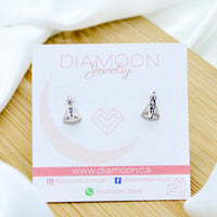 Our Lady of Aparecida Earrings - White Rhodium Filled