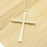 Elegance Cross Necklace - 18k Gold Filled