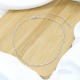 Link Chain Choker Necklace - White Rhodium Filled