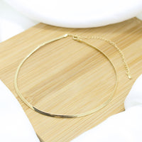 Snake Chain Choker Necklace - 18k Gold Filled