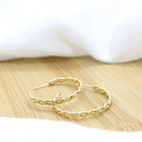 Chain Link Hoop Earrings - 18k Gold Filled